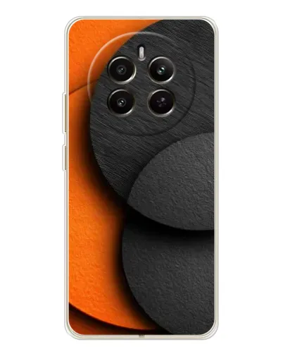 Чехол для Realme 12 с картинкой «Геометрия оранжевых кругов» Чехол для Realme 12 с картинкой «Геометрия оранжевых кругов»