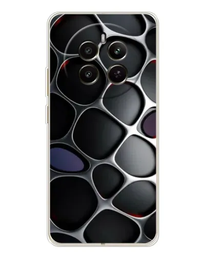Чехол для Realme 12 с картинкой «Объемная темная решетка» Чехол для Realme 12 с картинкой «Объемная темная решетка»
