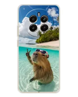 Чехол для Realme 12 с картинкой «Капибара на море» Чехол для Realme 12 с картинкой «Капибара на море»