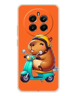 Чехол для Realme 12 с картинкой «Капибара на скутере» Чехол для Realme 12 с картинкой «Капибара на скутере»