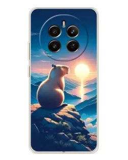Чехол для Realme 12 с картинкой «Закат солнца с капибарой» Чехол для Realme 12 с картинкой «Закат солнца с капибарой»