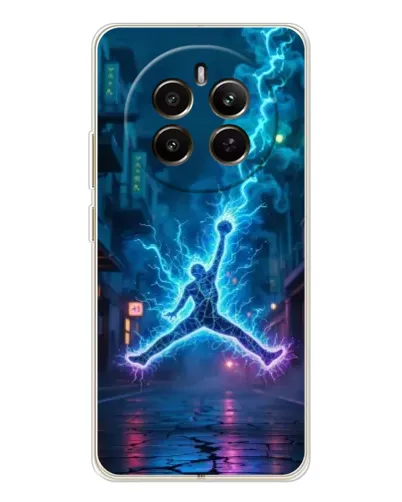 Чехол для Realme 13 4G с картинкой «Jordan Gold Jumpman»