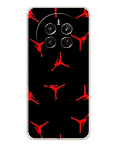 Чехол для Realme 13 4G с картинкой «Jordan Red Pattern»