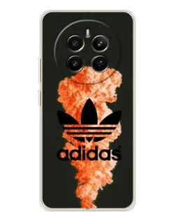 Чехол для Realme 13 4G с картинкой «Оранжевый дым Adidas»