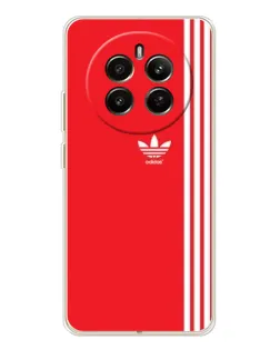 Чехол для Realme 13 4G с картинкой «Красный минимализм Adidas»