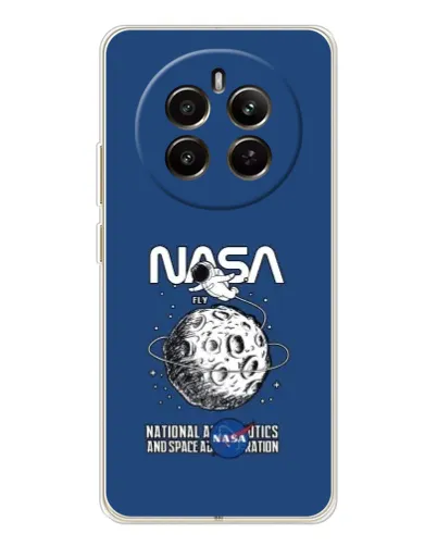 Чехол для Realme 13 4G с картинкой «NASA — лунная миссия»