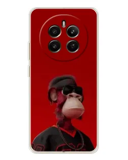 Чехол для Realme 13 4G с картинкой «Bored Ape в красном»
