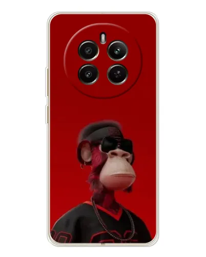 Чехол для Realme 13 4G с картинкой «Bored Ape в красном»