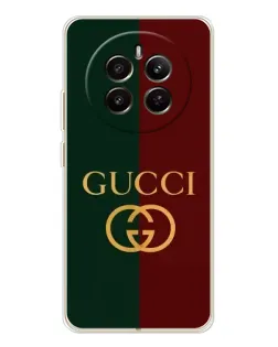 Чехол для Realme 13 4G с картинкой «Gucci — темно-зеленый градиент»