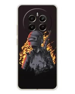 Чохол для Realme 13 4G з картинкою «PUBG — вогняний силует»
