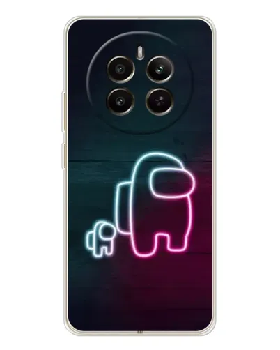 Чехол для Realme 13 4G с картинкой «Among Us неон-арт»