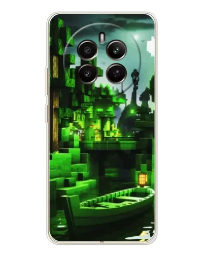 Чехол для Realme 13 4G с картинкой «Minecraft лесной пейзаж»