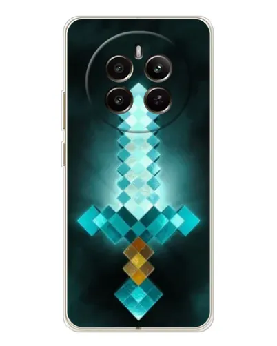 Чехол для Realme 13 4G с картинкой «Алмазный меч неон»