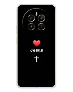 Чехол для Realme 13 4G с картинкой «Сердце - Jesus»