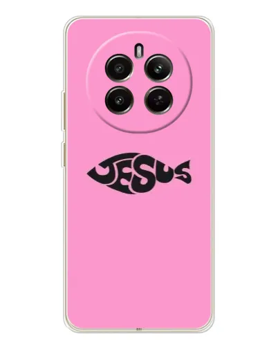 Чехол для Realme 13 4G с картинкой «Розовый символ  Jesus»