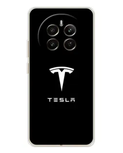Чохол для Realme 13 4G з картинкою «Tesla White Logo» Чохол для Realme 13 4G з картинкою «Tesla White Logo»