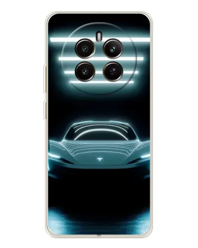 Чехол для Realme 13 4G с картинкой «Tesla в неоне» Чехол для Realme 13 4G с картинкой «Tesla в неоне»