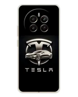 Чохол для Realme 13 4G з картинкою «Tesla — срібне авто» Чохол для Realme 13 4G з картинкою «Tesla — срібне авто»
