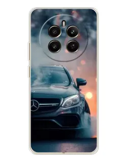 Чехол для Realme 13 4G с картинкой «Mercedes — ночной город»