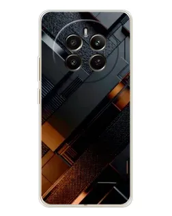 Чехол для Realme 13 4G с картинкой «Черные геометрические блоки»