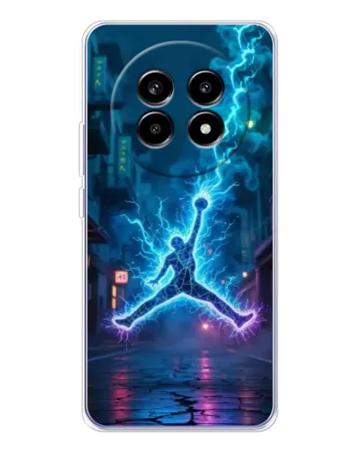 Чехол для Realme 13 Pro Plus с картинкой «Jordan Gold Jumpman»