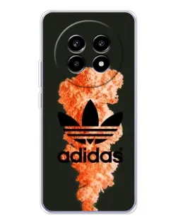 Чохол для Realme 13 Pro Plus з картинкою «Помаранчевий дим Adidas»