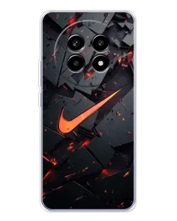 Чехол для Realme 13 Pro Plus с картинкой «Nike — эффект разломов»