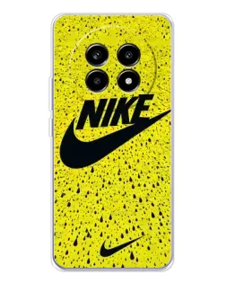 Чехол для Realme 13 Pro Plus с картинкой «Желтый текстурный Nike»