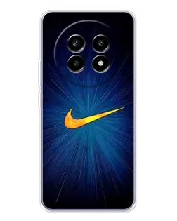 Чехол для Realme 13 Pro Plus с картинкой «Синий пульс Nike»
