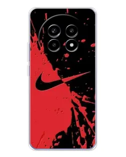 Чехол для Realme 13 Pro Plus с картинкой «Красные брызги Nike»