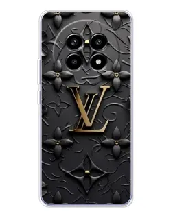 Чехол для Realme 13 Pro Plus с картинкой «Кожаная текстура LV»