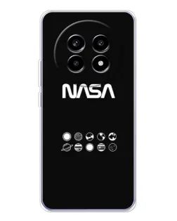 Чехол для Realme 13 Pro Plus с картинкой «NASA — технический принт»