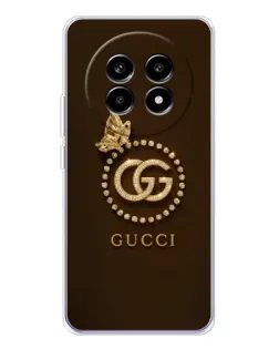 Чехол для Realme 13 Pro Plus с картинкой «Gucci — золотая бабочка» Чехол для Realme 13 Pro Plus с картинкой «Gucci — золотая бабочка»