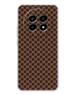 Чехол для Realme 13 Pro Plus с картинкой «Gucci — шоколадная сетка» Чехол для Realme 13 Pro Plus с картинкой «Gucci — шоколадная сетка»