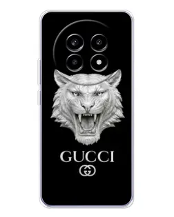 Чехол для Realme 13 Pro Plus с картинкой «Gucci — серебряный лев» Чехол для Realme 13 Pro Plus с картинкой «Gucci — серебряный лев»