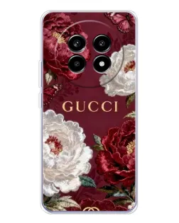 Чехол для Realme 13 Pro Plus с картинкой «Gucci — бордовые розы» Чехол для Realme 13 Pro Plus с картинкой «Gucci — бордовые розы»