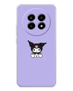 Чехол для Realme 13 Pro Plus с картинкой «Kuromi — фиолетовый минимализм»