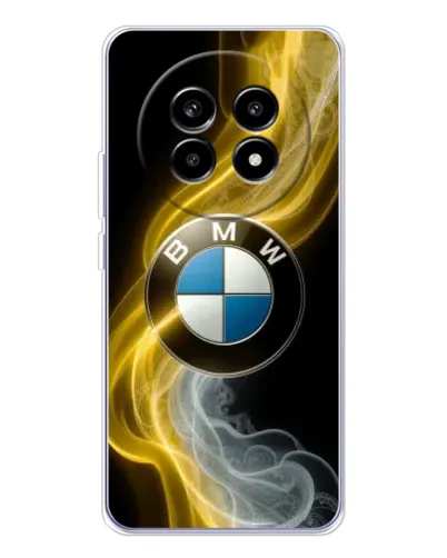 Чехол для Realme 13 Pro Plus с картинкой «Золотистый дым BMW»