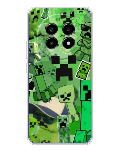 Чехол для Realme 13 Pro Plus с картинкой «Криперы Minecraft»