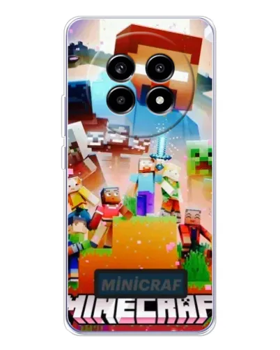 Чехол для Realme 13 Pro Plus с картинкой «Minecraft герои игры»