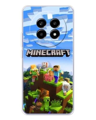 Чехол для Realme 13 Pro Plus с картинкой «Minecraft классический мир»