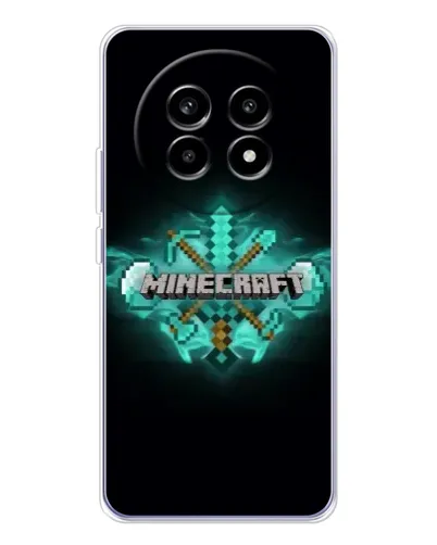 Чехол для Realme 13 Pro Plus с картинкой «Minecraft Diamond лого»