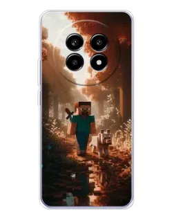 Чехол для Realme 13 Pro Plus с картинкой «Стив в лесу»