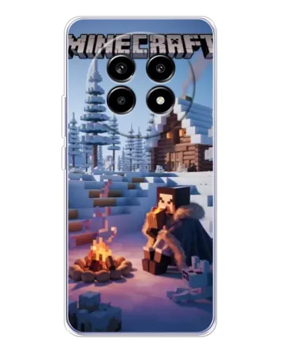 Чехол для Realme 13 Pro Plus с картинкой «Зимний Minecraft»