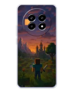Чехол для Realme 13 Pro Plus с картинкой «Стив у башни»