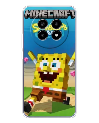 Чохол для Realme 13 Pro Plus з картинкою «Губка Боб Minecraft» Чохол для Realme 13 Pro Plus з картинкою «Губка Боб Minecraft»