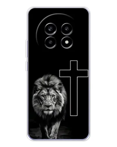 Чехол для Realme 13 Pro Plus с картинкой «Лев и Крест» Чехол для Realme 13 Pro Plus с картинкой «Лев и Крест»