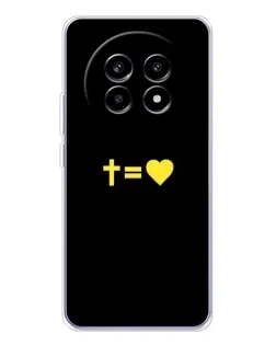 Чехол для Realme 13 Pro Plus с картинкой «Сердце и Крест»