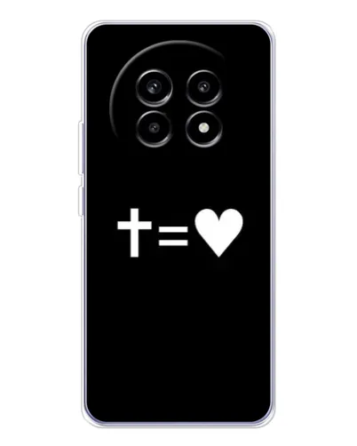Чехол для Realme 13 Pro Plus с картинкой «Крест и Сердце» Чехол для Realme 13 Pro Plus с картинкой «Крест и Сердце»
