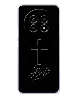Чехол для Realme 13 Pro Plus с картинкой «Графический крест Jesus» Чехол для Realme 13 Pro Plus с картинкой «Графический крест Jesus»